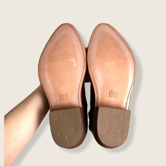 Frye Billy Burgundy Leather Zip Short Ankle Boots - Picture 14 of 16